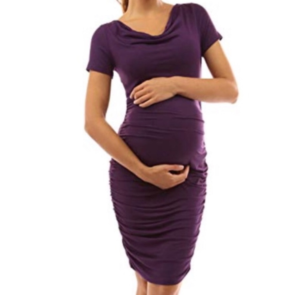 NWT Patty Boutik Mama Purple Maternity Dress, Size Small